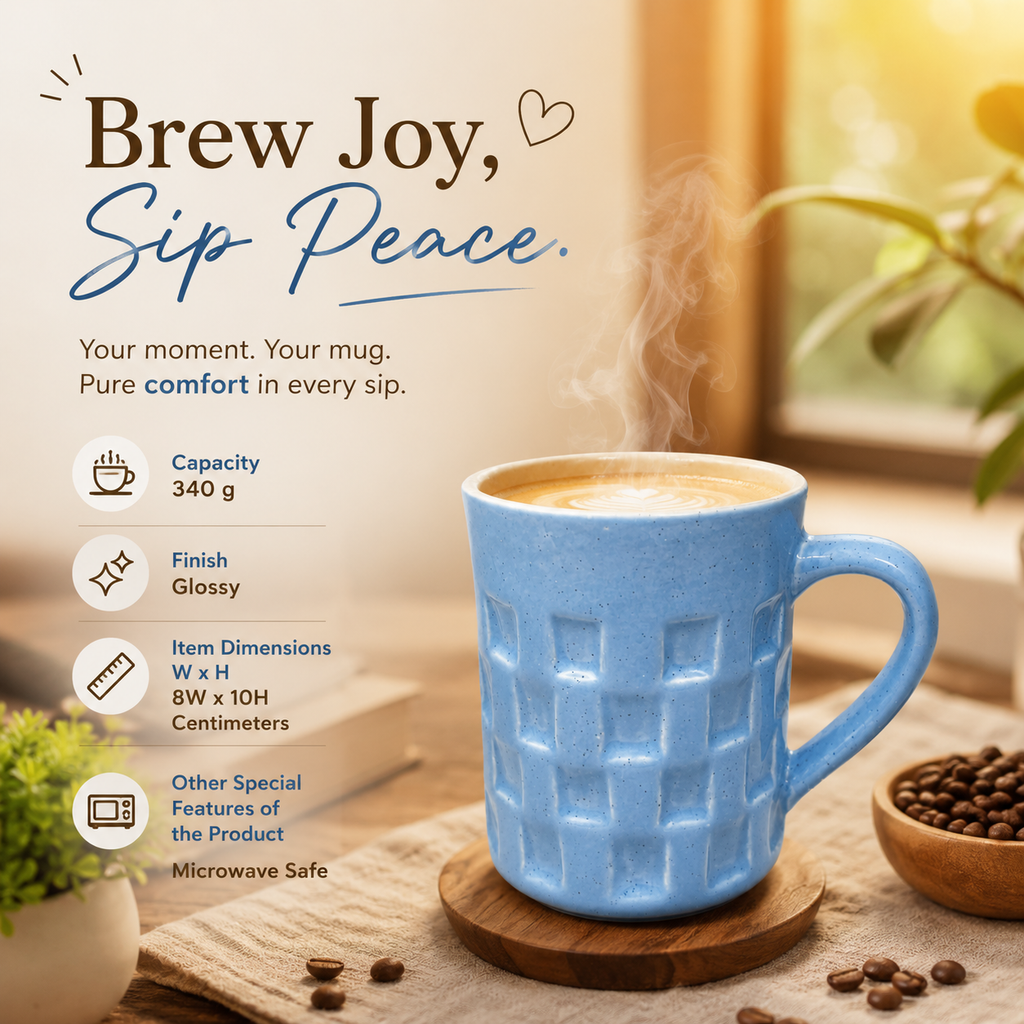 Bhokals Texture  Pattern Blue Coffee Mug