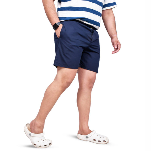 SOLID BLUE PLAIN COTTON MEN BOXER