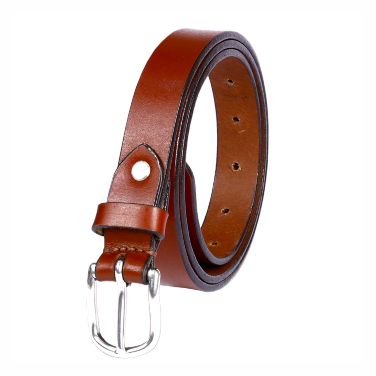 Bhokals Women Solid Brown Leather Belt