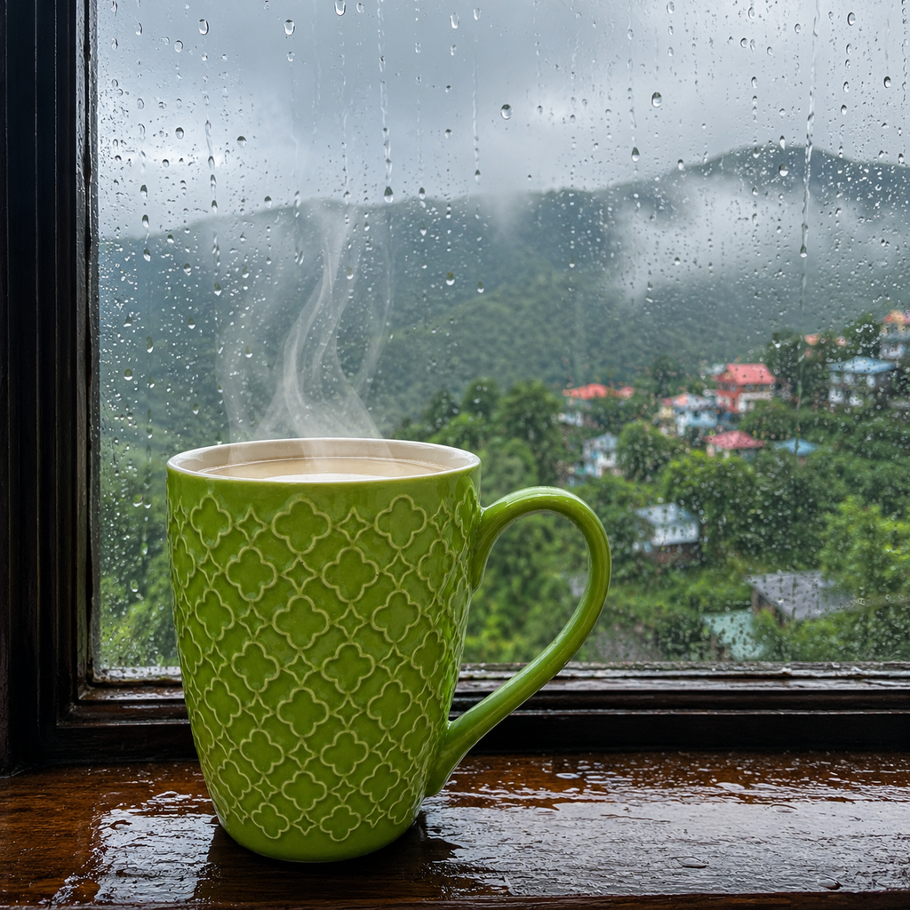 Bhokals Flower Texture Green Coffee Mug