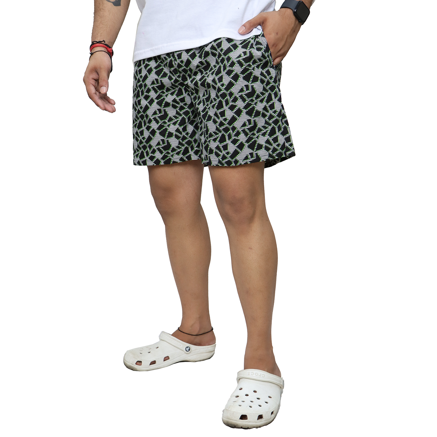 Black Geomatric Texture Cotton Boxer For Men – Bhokals
