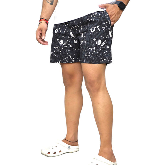 Grey Ghost Printed Cotton Boxer For Men