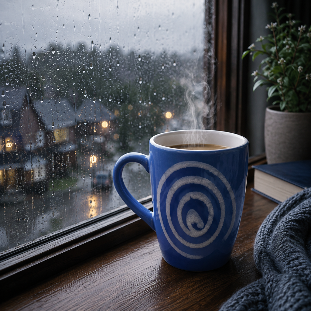 Bhokals Circle Printed Sea Green Coffee Mug