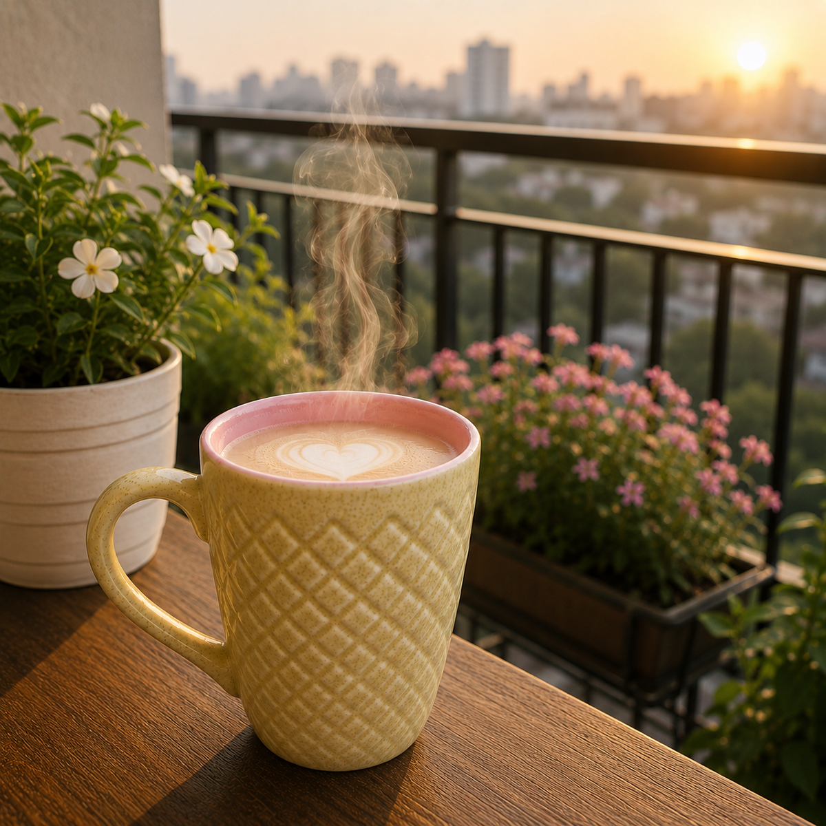Bhokals Bone China Pink Cream Coffee Mug