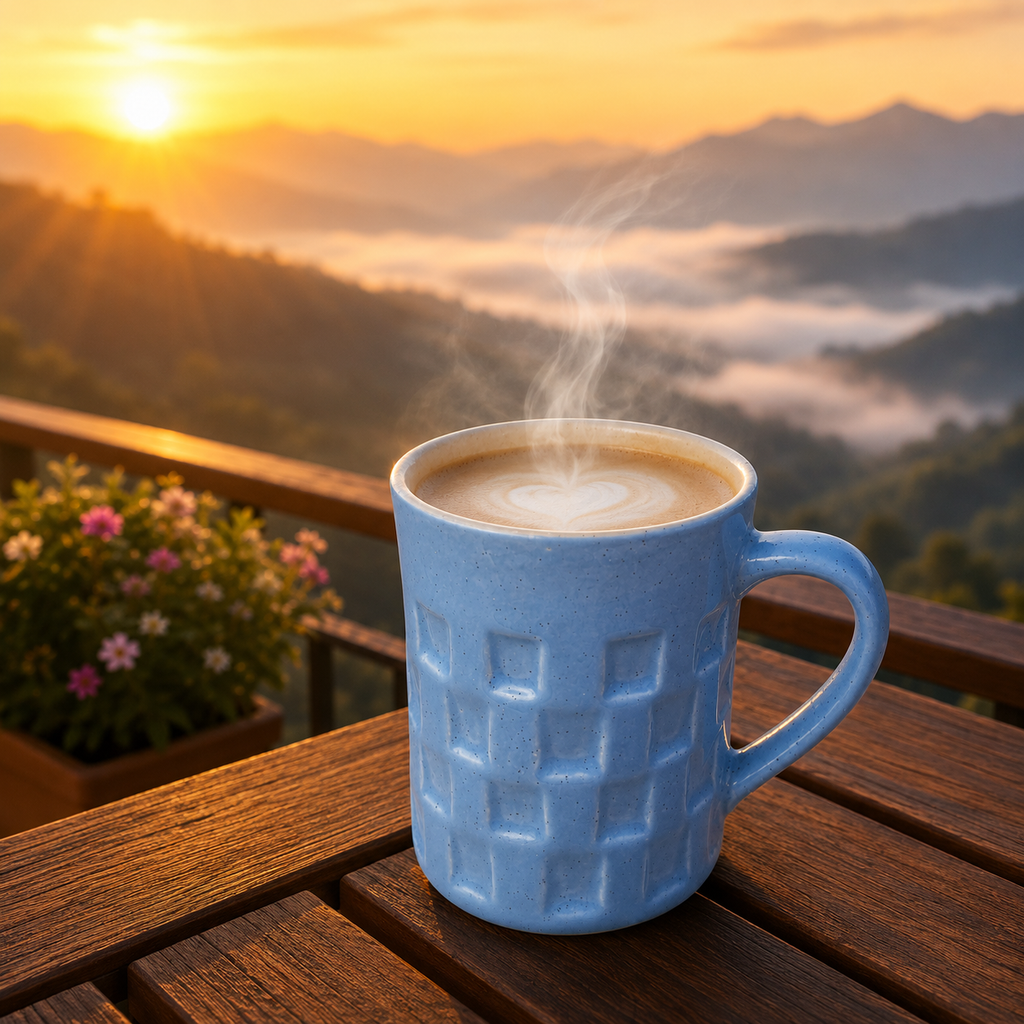 Bhokals Texture  Pattern Blue Coffee Mug