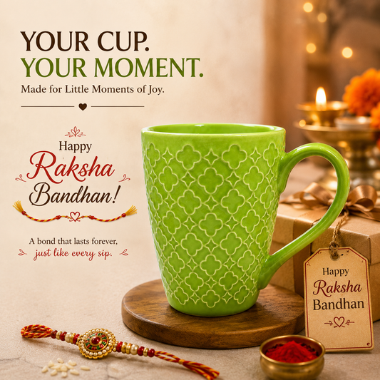 Bhokals Flower Texture Green Coffee Mug