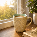 Bhokals Bone China Sky Blue Cream Coffee Mug
