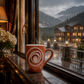 Bhokals Circle Printed Brown Coffee Mug