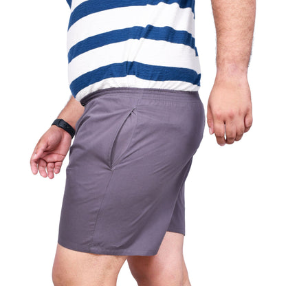 SOLID GREY PLAIN COTTON MEN BOXER