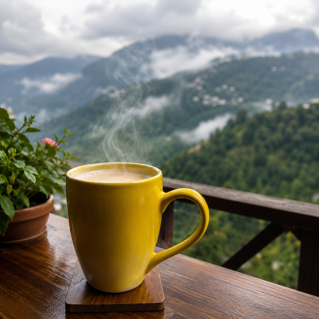 Bhokals Solid  Yellow Coffee Mug