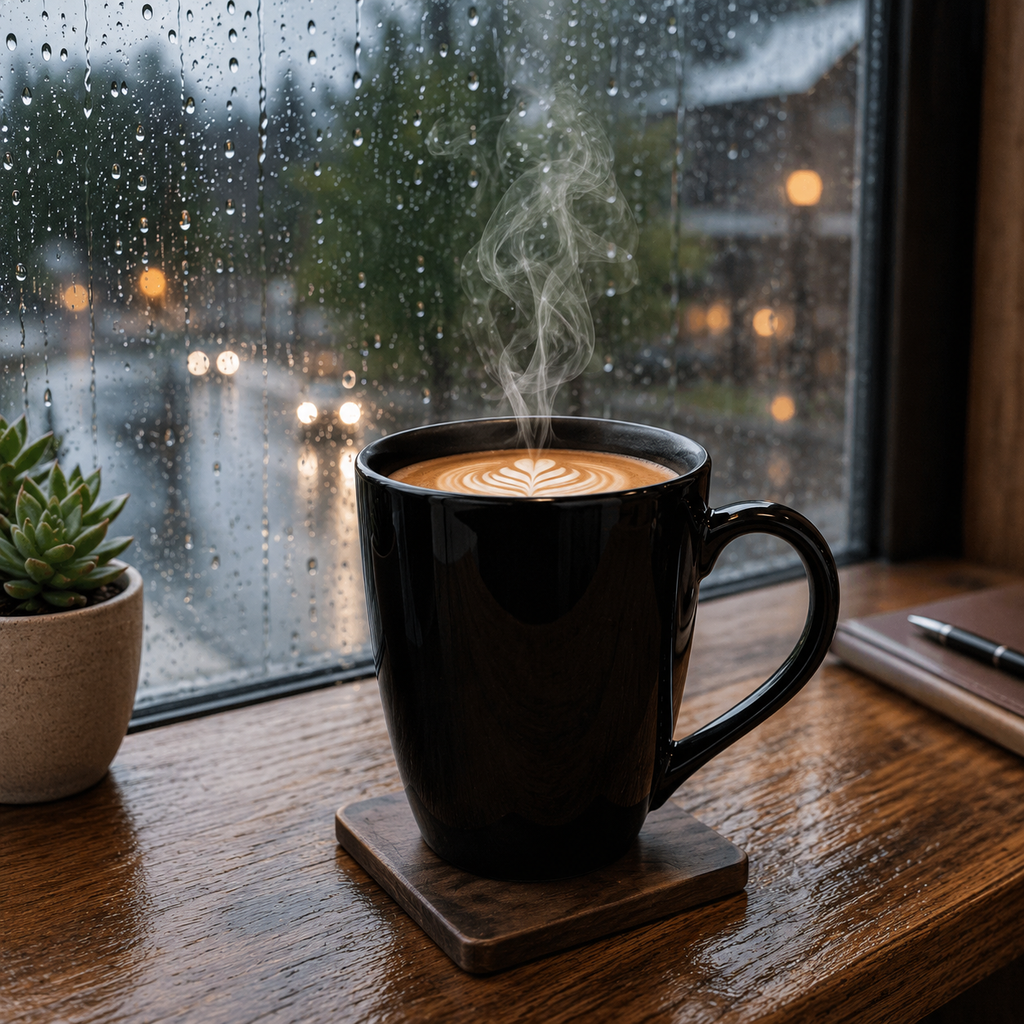Bhokals Solid Black Coffee Mug