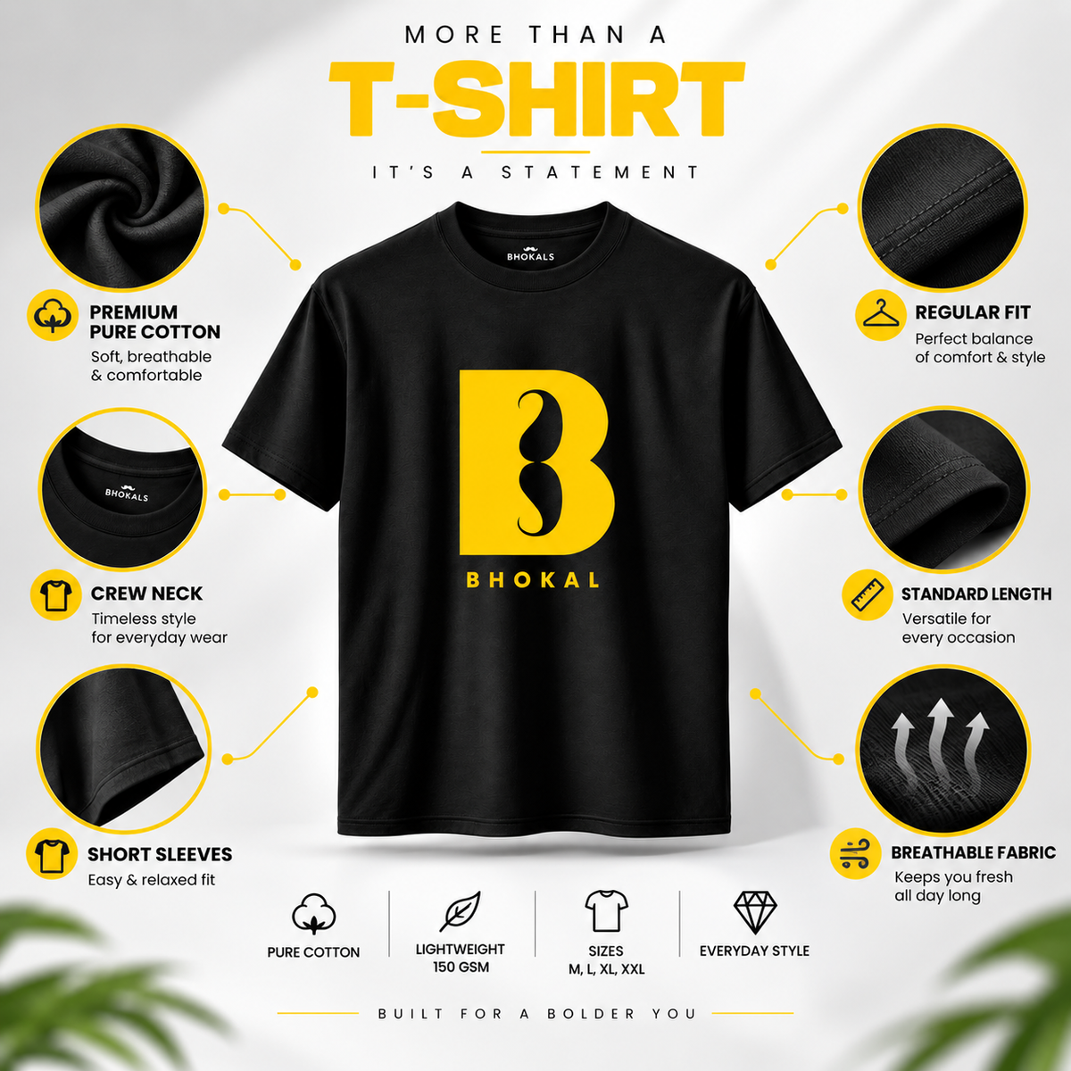 Big B Printed Round Neck Cotton Men T-Shirt