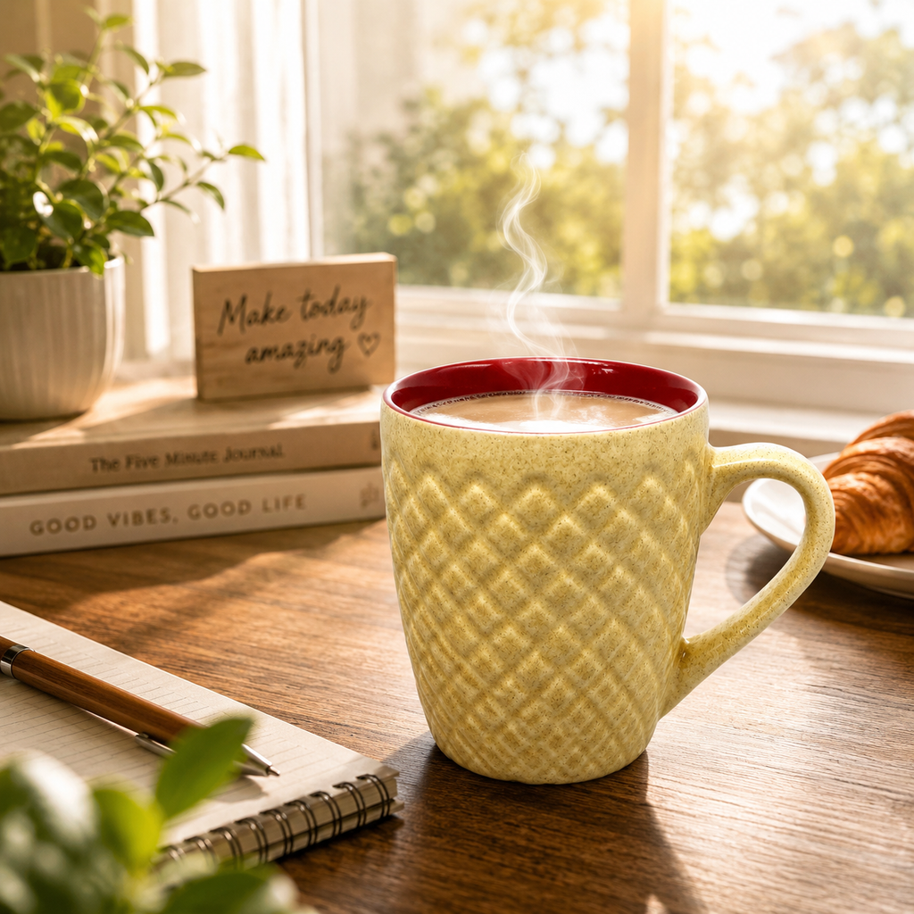Bhokals Bone China Brown Cream Coffee Mug