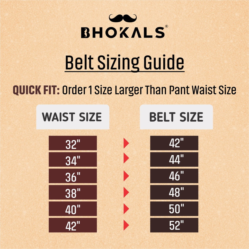 Bhokals Men Croc Texture  Brown Leather Belt