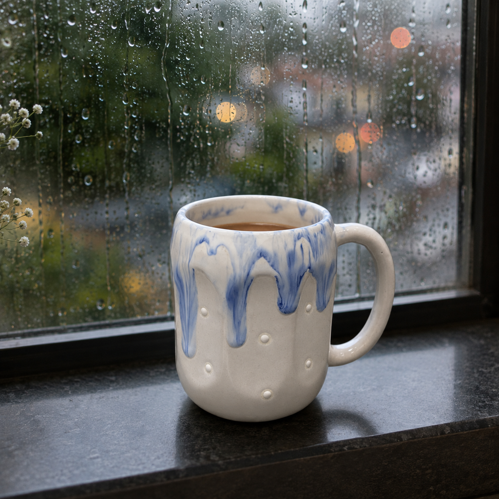 Bhokals Big Dots Print White Coffee Mug