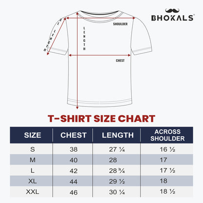Bhokali Chora Printed Round Neck Cotton Men T-Shirt