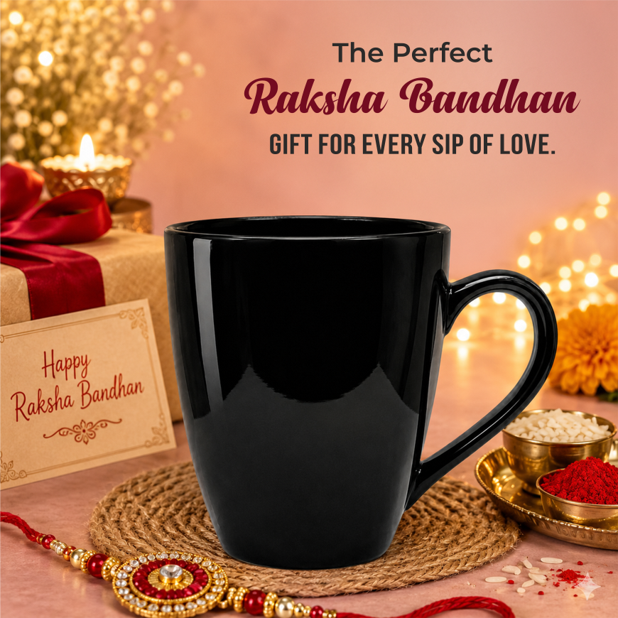 Bhokals Solid Black Coffee Mug