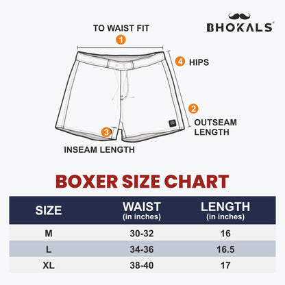 SOLID BLUE PLAIN COTTON MEN BOXER