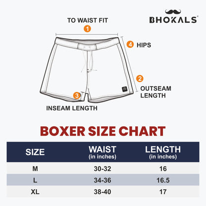 Cream Tree Printed Cotton Boxer For Men