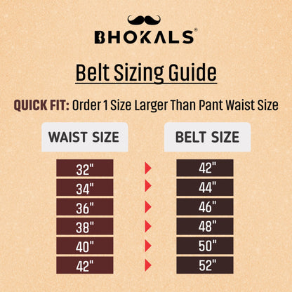 Bhokals Men Black Formal Leather Belt