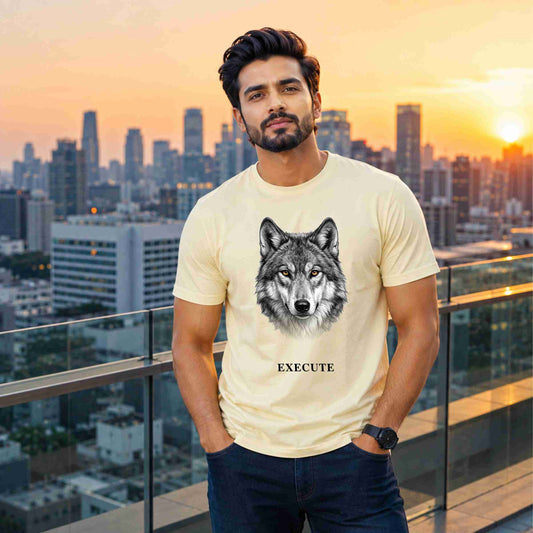 Bhokals Wolf Graphic Print  T-Shirt – Execute Edition