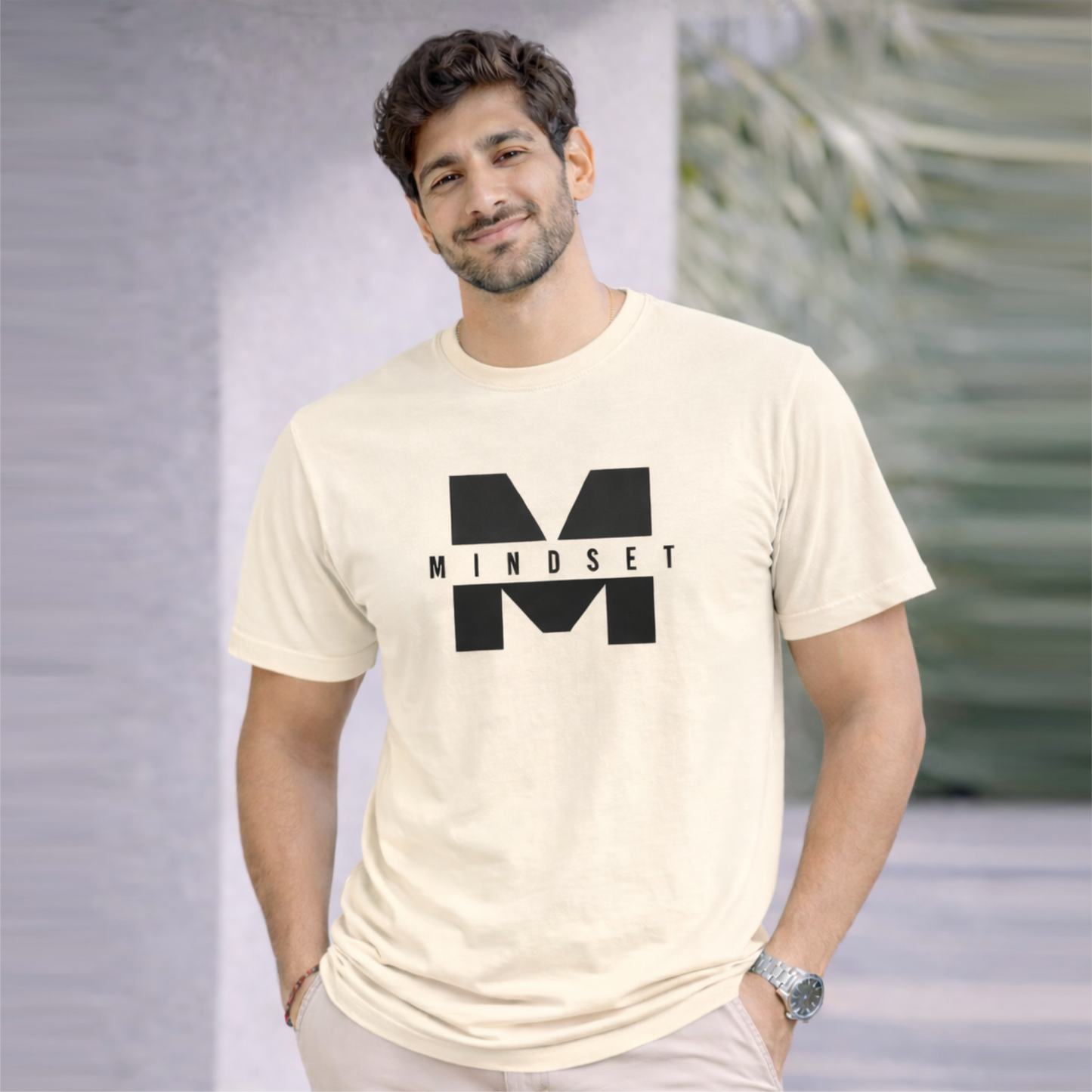 Bhokals "Mindset" Printed Round Neck, Cotton, Super Soft T-Shirt