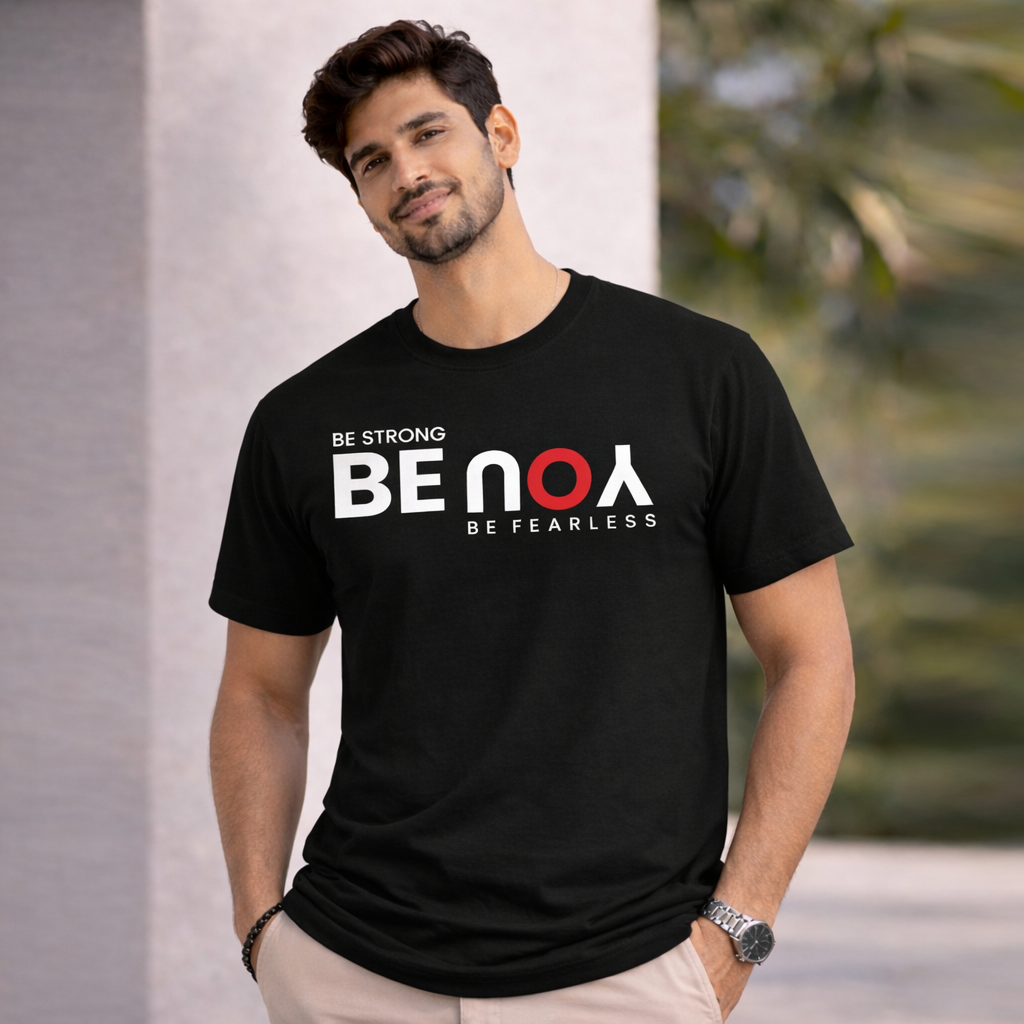Bhokals " Be You " Printed, Round Neck, Cotton, Super Soft T-Shirt