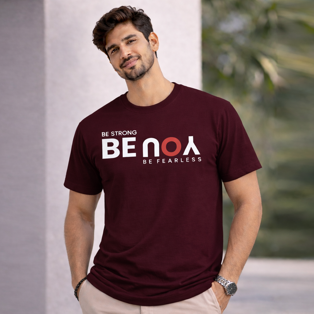 Bhokals " Be You " Printed, Round Neck, Cotton, Super Soft T-Shirt