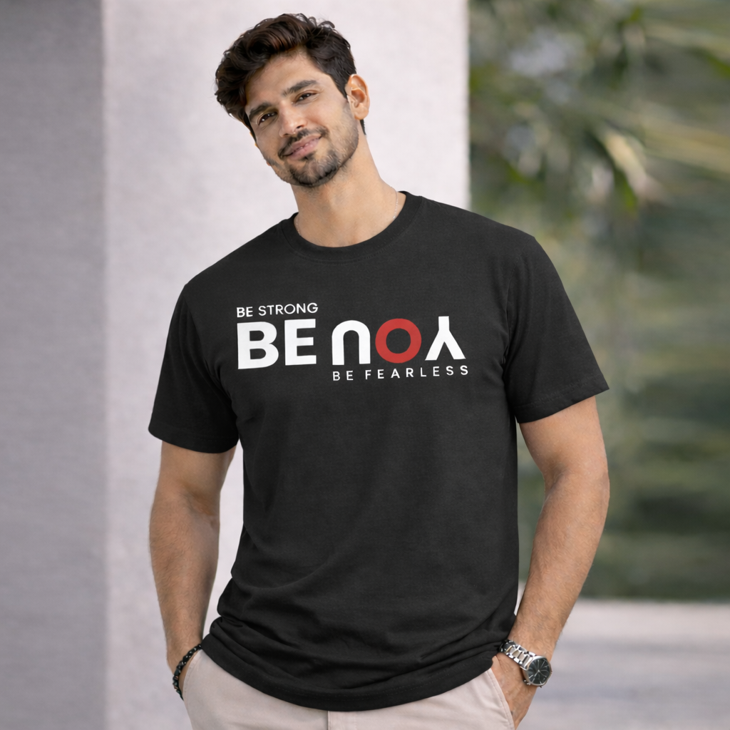 Bhokals " Be You " Printed, Round Neck, Cotton, Super Soft T-Shirt