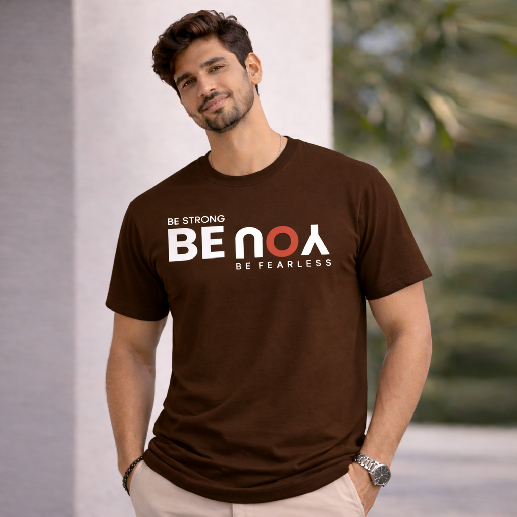 Bhokals " Be You " Printed, Round Neck, Cotton, Super Soft T-Shirt