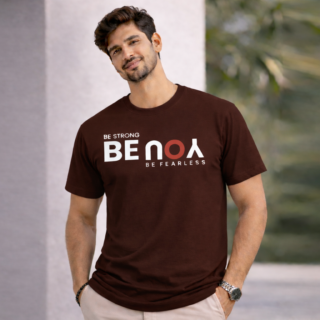 Bhokals " Be You " Printed, Round Neck, Cotton, Super Soft T-Shirt