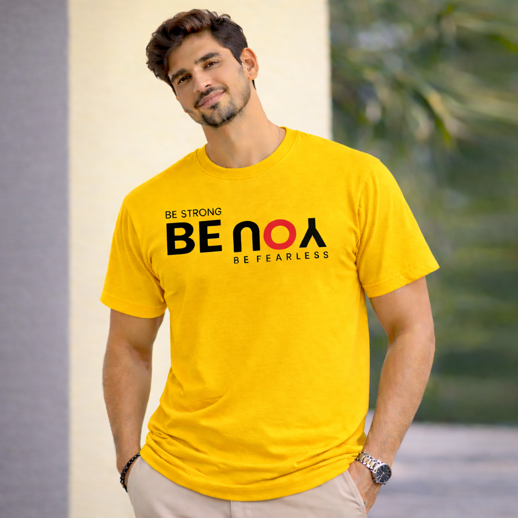 Bhokals " Be You " Printed, Round Neck, Cotton, Super Soft T-Shirt