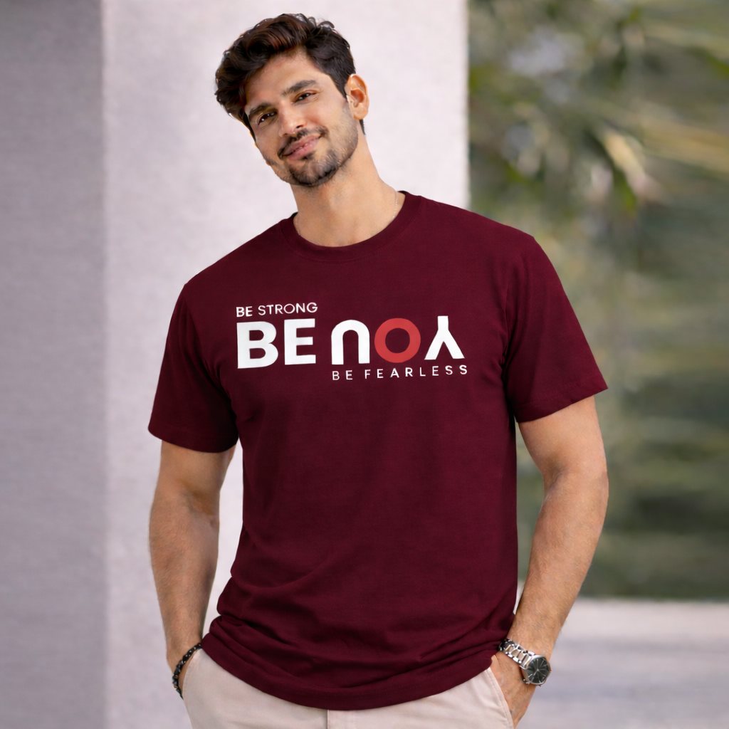 Bhokals " Be You " Printed, Round Neck, Cotton, Super Soft T-Shirt