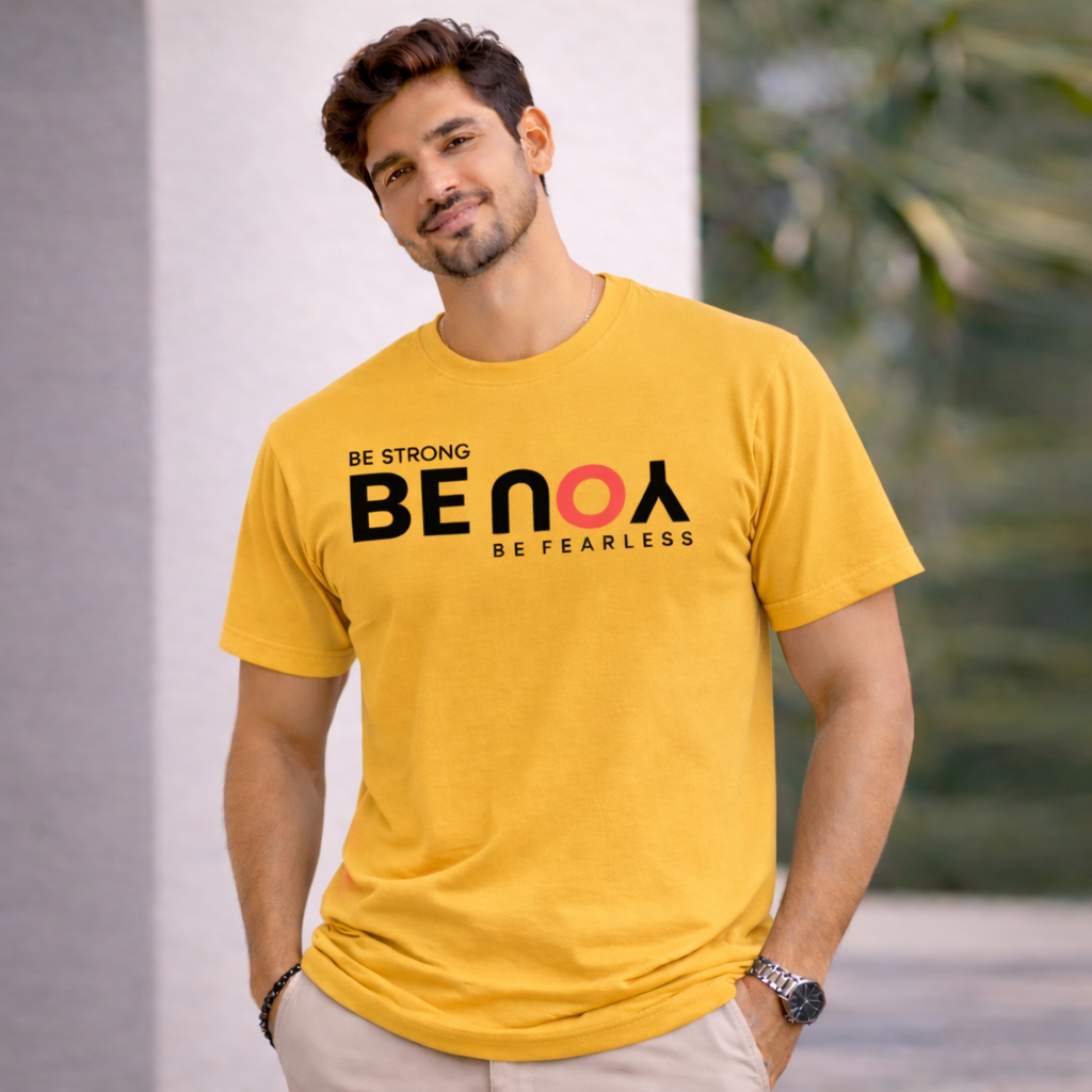 Bhokals " Be You " Printed, Round Neck, Cotton, Super Soft T-Shirt