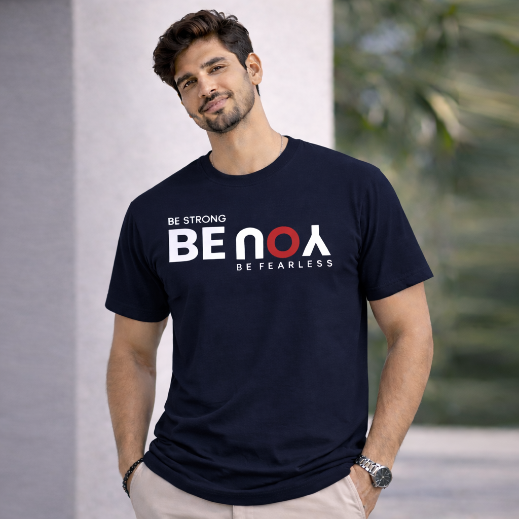 Bhokals " Be You " Printed, Round Neck, Cotton, Super Soft T-Shirt