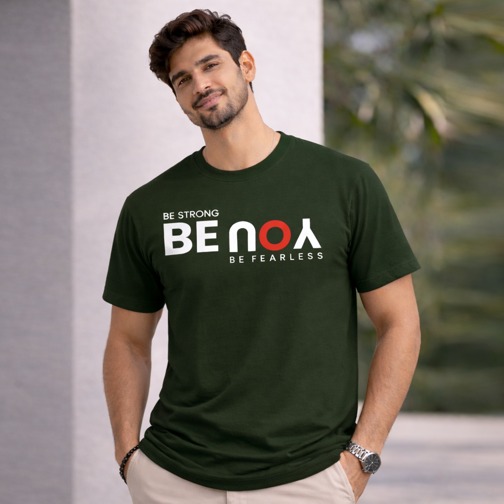 Bhokals " Be You " Printed, Round Neck, Cotton, Super Soft T-Shirt