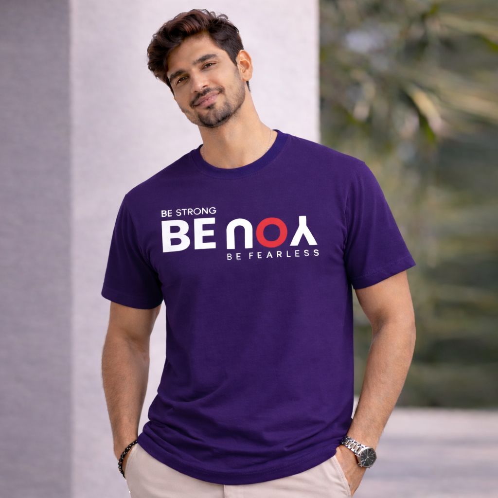 Bhokals " Be You " Printed, Round Neck, Cotton, Super Soft T-Shirt