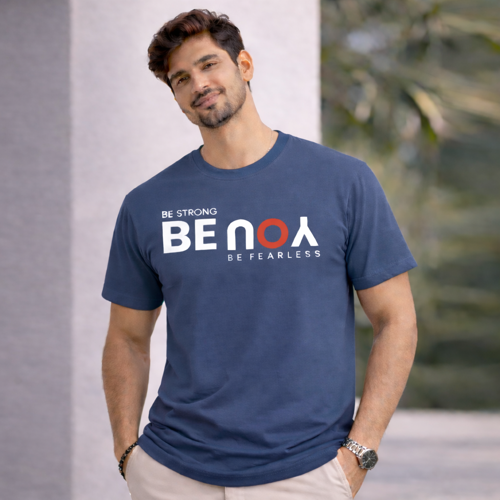 Bhokals " Be You " Printed, Round Neck, Cotton, Super Soft T-Shirt