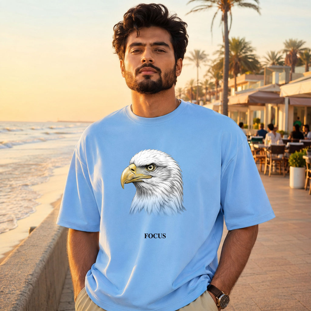 Bhokals Eagle Graphic Oversized T-Shirt – Focus