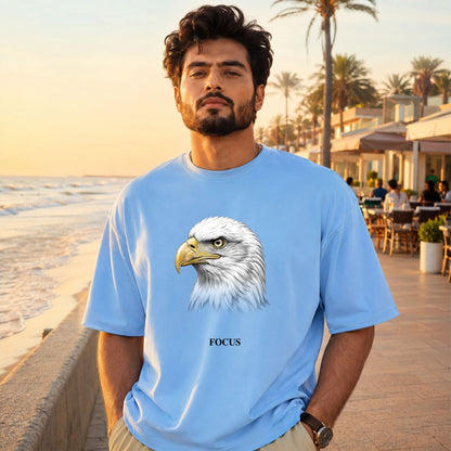Bhokals Eagle Graphic Oversized T-Shirt – Focus