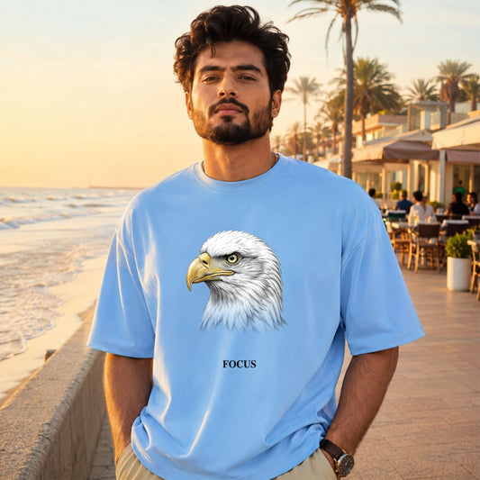 Bhokals Eagle Graphic Oversized T-Shirt – Focus
