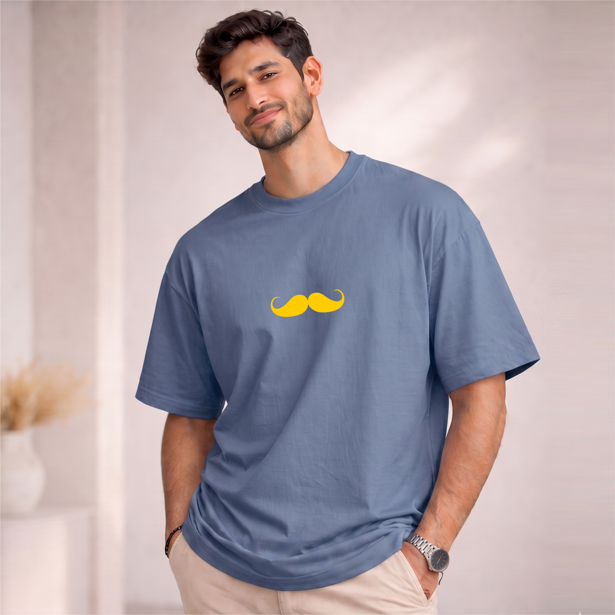 Men's Oversized Bhokals Printed T-Shirt