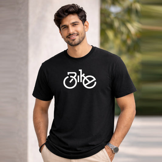 Bhokals "Bike" Printed, Round Neck, Cotton, Super Soft T-Shirt