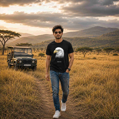 Bhokals Eagle Graphic Print  T-Shirt  – Focus