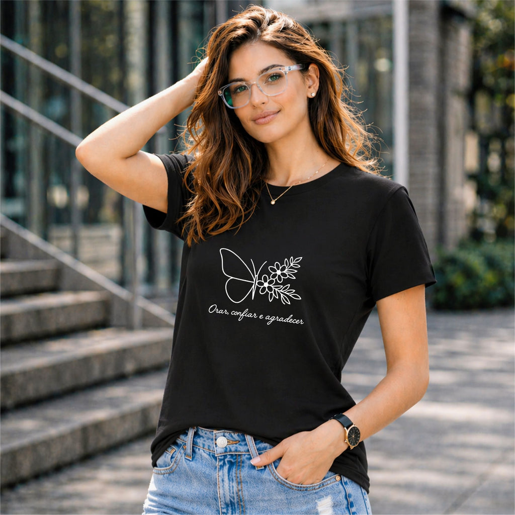 BHOKALS "Butterfly Bloom" Printed Women Cotton T-Shirt | Round Neck | Super Soft | Regular Fit