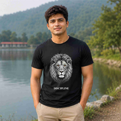 Bhokals Lion Graphic Oversized T-Shirt – Discipline