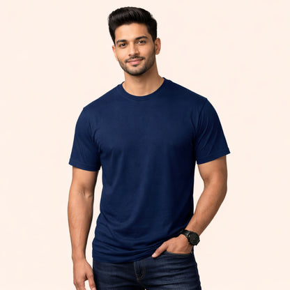 Plain Cotton Round neck Men T-Shirt