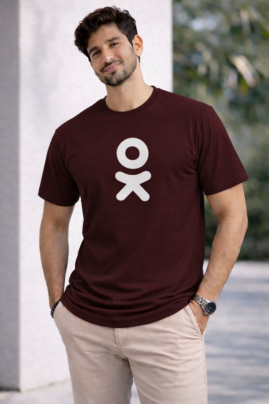 Bhokals " OK " Printed, Round Neck, Cotton, Super Soft T-Shirt
