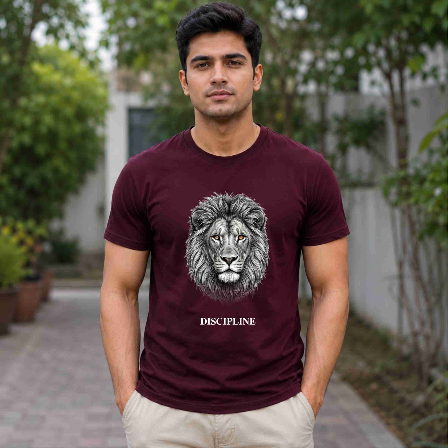 Bhokals Lion Graphic Oversized T-Shirt – Discipline