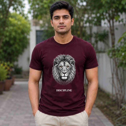 Bhokals Lion Graphic Oversized T-Shirt – Discipline